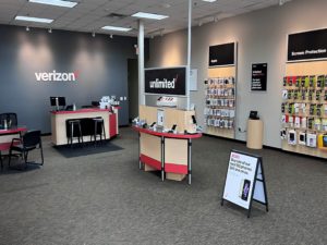Interior of Victra Verizon Authorized Retail Store in Franklin, WI.