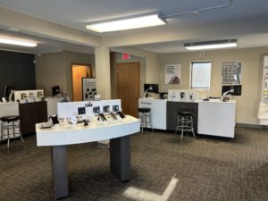 Interior of Victra Verizon Authorized Retail Store in Hayward, WI.