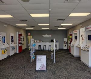 Interior of Victra Verizon Authorized Retail Store in New London, WI.