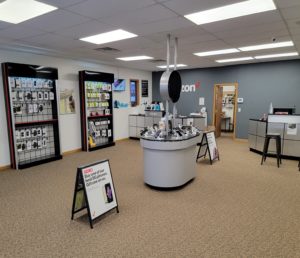 Interior of Victra Verizon Authorized Retail Store in Park Falls, WI.