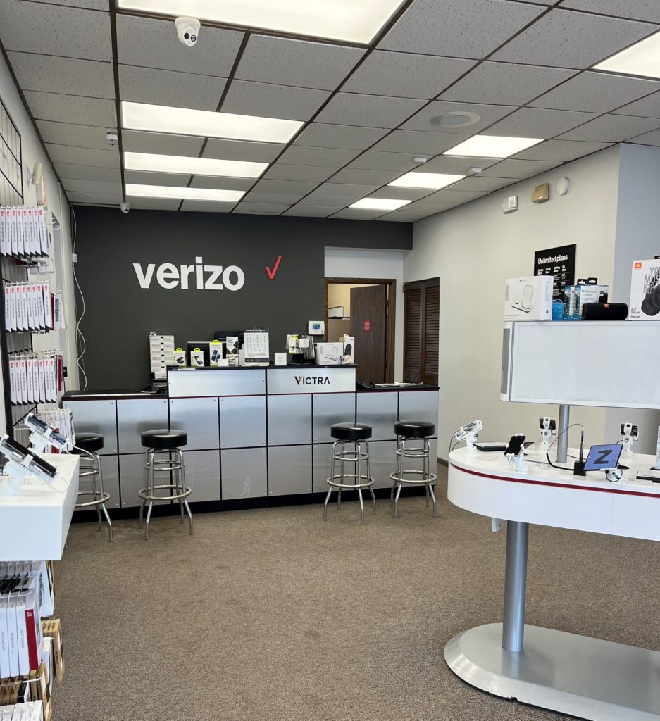 Interior of Victra Verizon Authorized Retail Store in Phillips, WI.