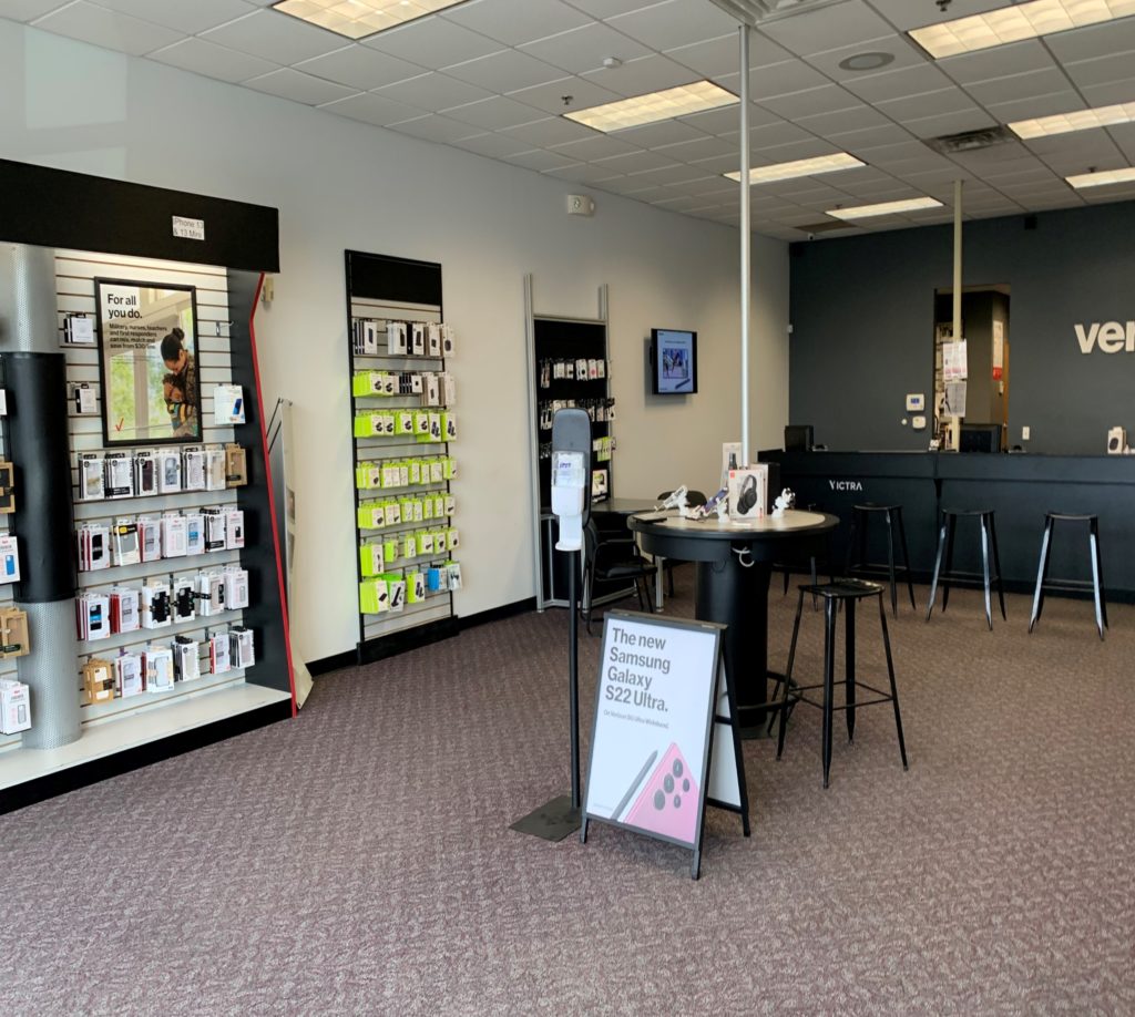 Interior of Victra Verizon Authorized Retail Store in Sheboygan, WI.