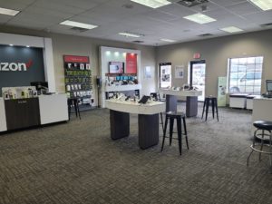 Interior of Victra Verizon Authorized Retail Store in St Croix Falls, WI.
