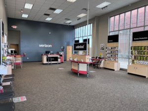 Interior of Victra Verizon Authorized Retail Store in Sun Prairie, WI.