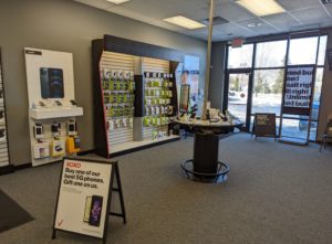 Interior of Victra Verizon Authorized Retail Store in Watertown, WI.