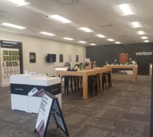 Interior of Victra Verizon Authorized Retail Store in Barboursville Tanyard Station, WV.