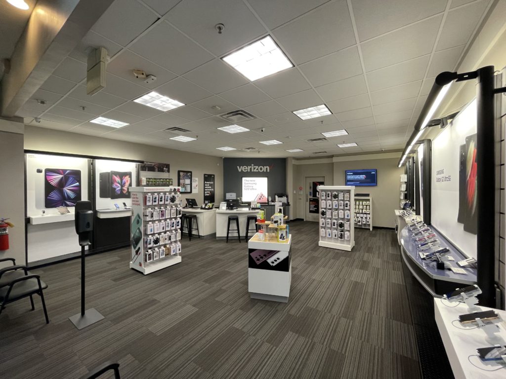 Interior of Victra Verizon Authorized Retail Store in Charleston, WV.