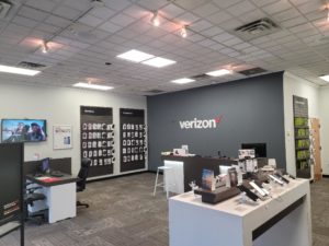 Interior of Victra Verizon Authorized Retail Store in Wheeling, WV.