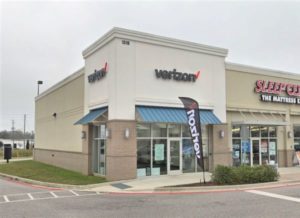 Exterior of Victra Verizon Authorized Retail Store in Mobile, AL.