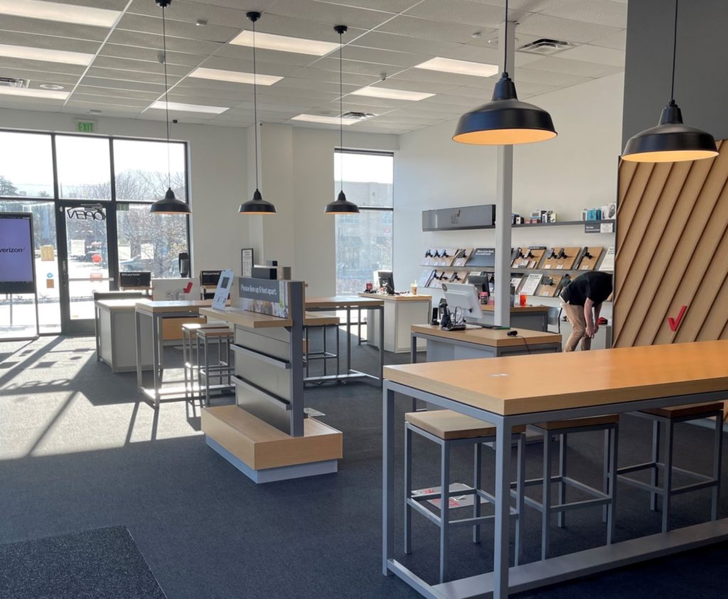 Interior of Victra Verizon Authorized Retail Store in SLC, UT.
