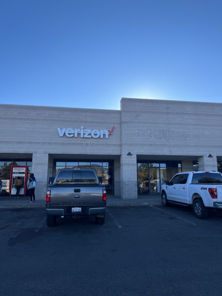 Exterior of Victra Verizon Authorized Retail Store in Flagstaff, AZ.