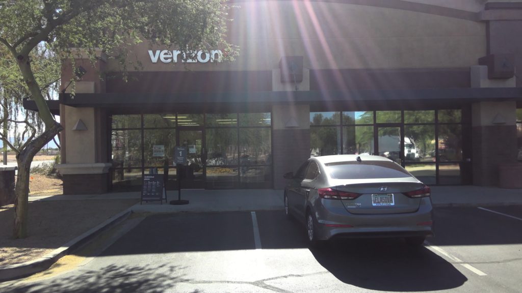 Exterior of Victra Verizon Authorized Retail Store in Mesa South Power, AZ.