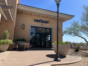 Exterior of Victra Verizon Authorized Retail Store in Scottsdale Pima, AZ.
