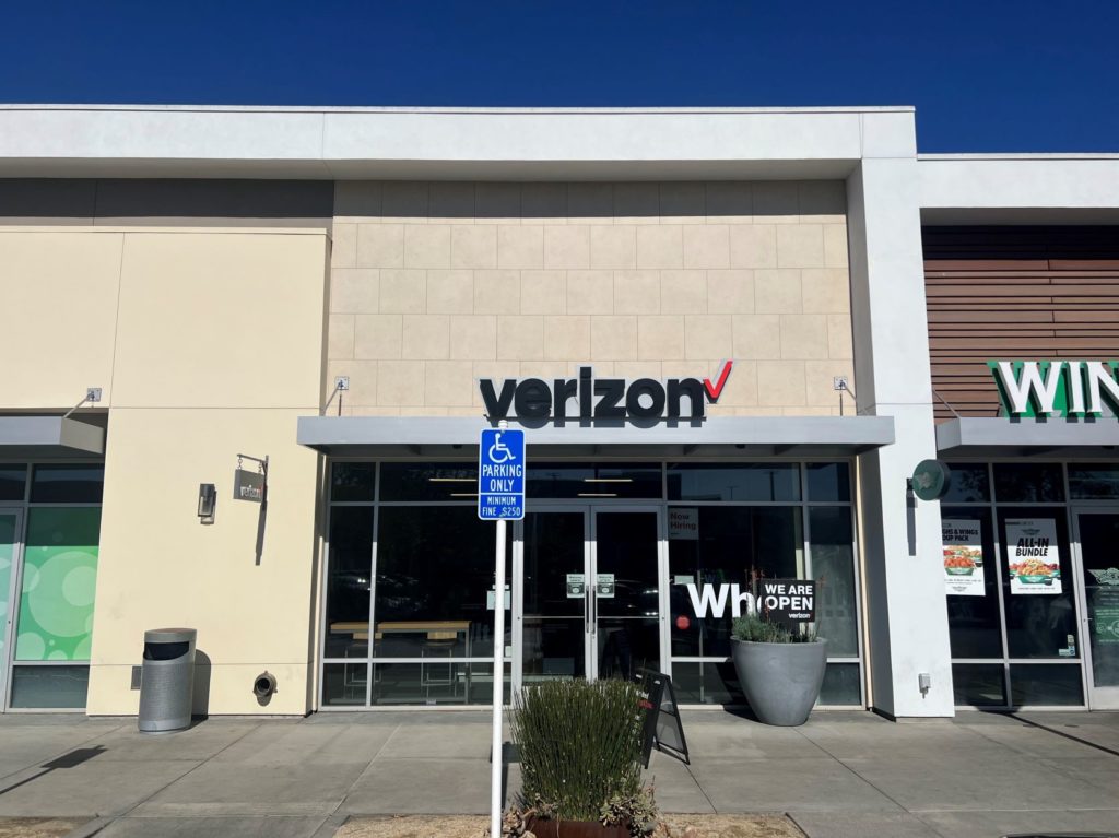 Exterior of Victra Verizon Authorized Retail Store in Alhambra, CA.
