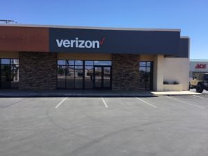 Exterior of Victra Verizon Authorized Retail Store in Blythe, CA.