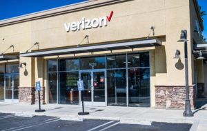 Exterior of Victra Verizon Authorized Retail Store in Chatsworth, CA.