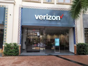 Exterior of Victra Verizon Authorized Retail Store in Irvine Spectrum, CA.