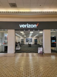 Exterior of Victra Verizon Authorized Retail Store in Merced Mall, CA.