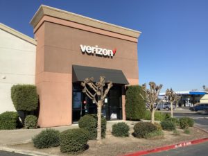 Exterior of Victra Verizon Authorized Retail Store in Merced, CA.
