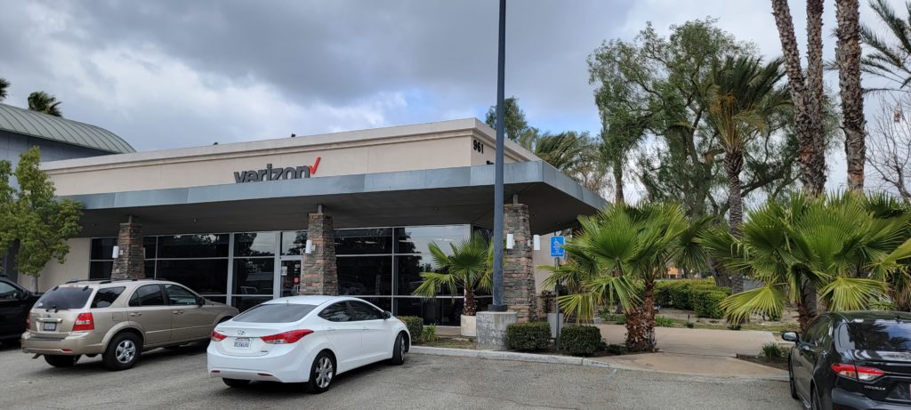 Exterior of Victra Verizon Authorized Retail Store in Ontario Milliken, CA.
