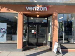 Exterior of Victra Verizon Authorized Retail Store in San Francisco, CA.