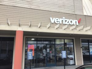 Exterior of Victra Verizon Authorized Retail Store in San Leandro, CA.