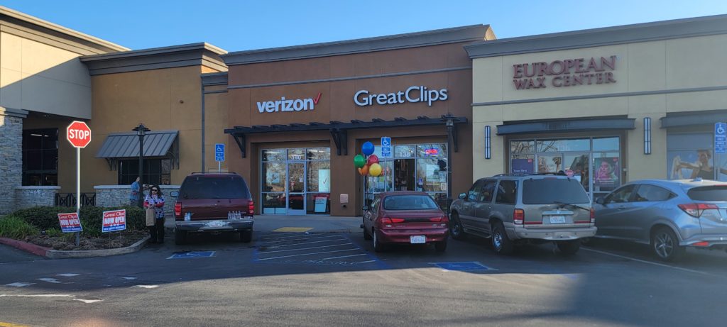 Exterior of Victra Verizon Authorized Retail Store in Sunnyvale, CA.
