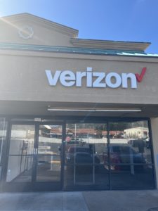 Exterior of Victra Verizon Authorized Retail Store in Sylmar, CA.