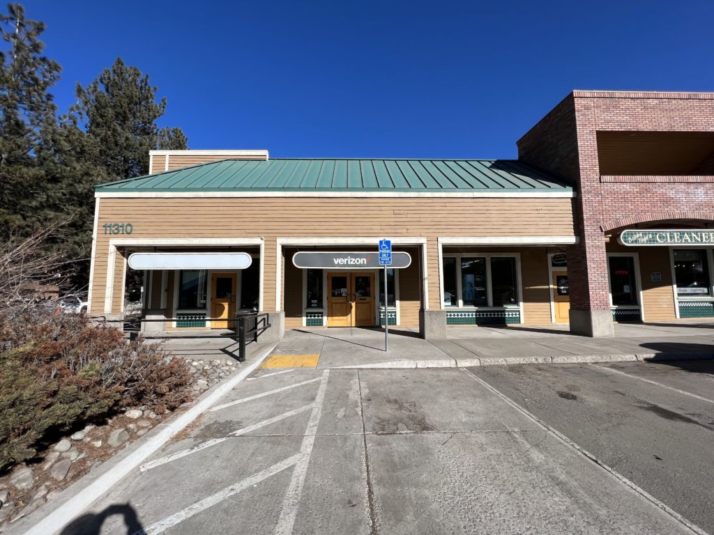 Exterior of Victra Verizon Authorized Retail Store in Truckee, CA.