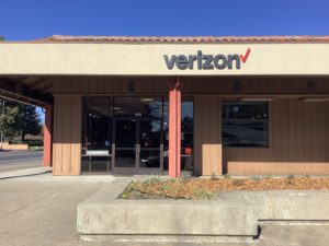 Exterior of Victra Verizon Authorized Retail Store in Ukiah, CA.