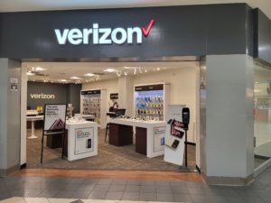 Exterior of Victra Verizon Authorized Retail Store in Aurora Mall, CO.