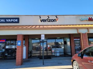 Exterior of Victra Verizon Authorized Retail Store in Dahlonega, GA.