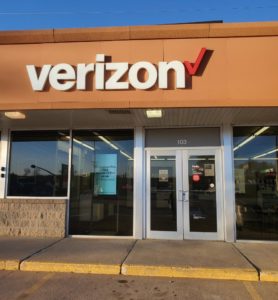 Exterior of Victra Verizon Authorized Retail Store in Estherville, IA.