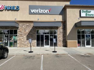 Exterior of Victra Verizon Authorized Retail Store in Nampa Jacob, ID.