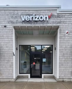 Exterior of Victra Verizon Authorized Retail Store in Marshfield, MA.