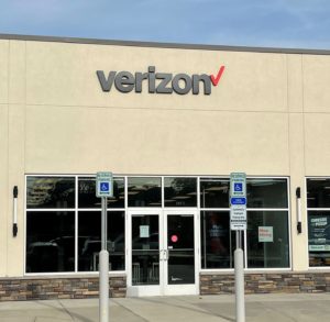 Exterior of Victra Verizon Authorized Retail Store in Quincy, MA.