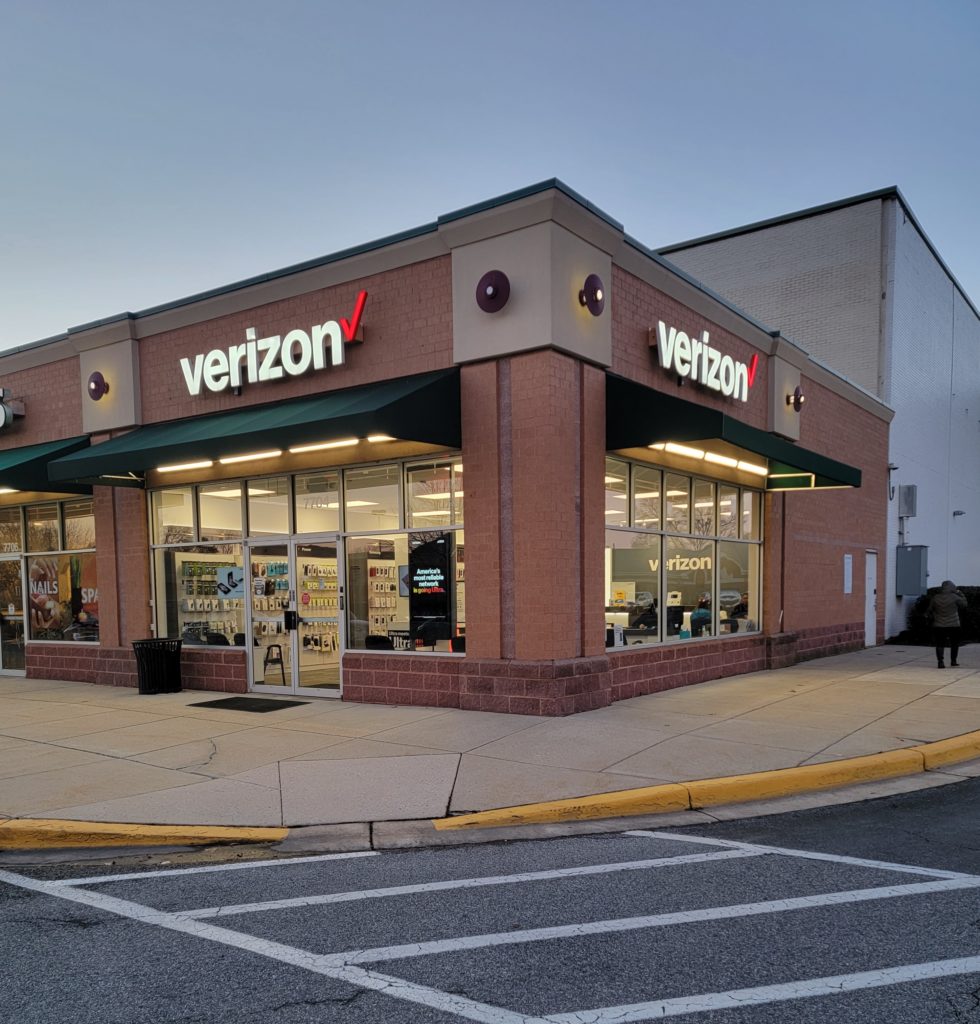 Exterior of Victra Verizon Authorized Retail Store in Glen Burnie, MD.