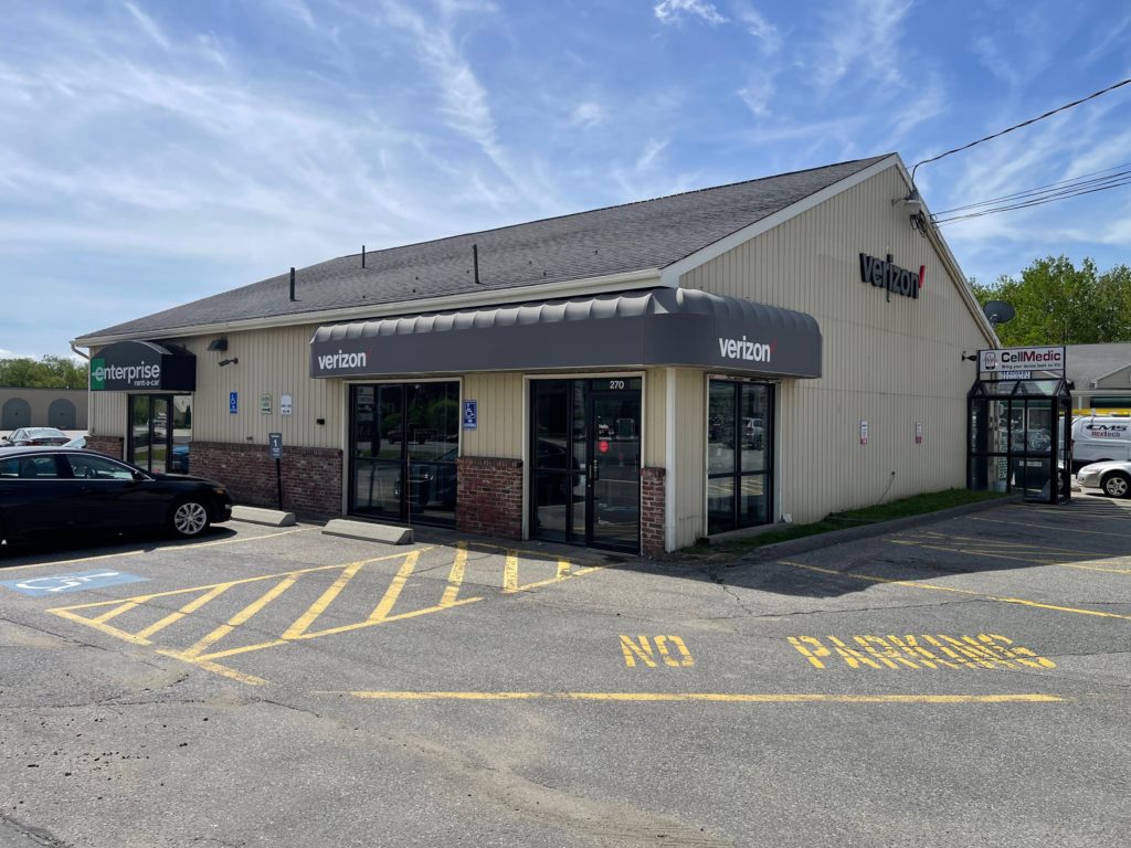 Exterior of Victra Verizon Authorized Retail Store in Waterville, ME.