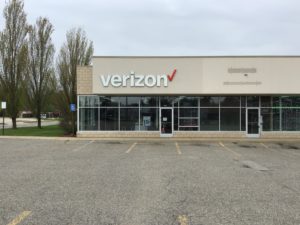 Exterior of Victra Verizon Authorized Retail Store in Portland, MI.