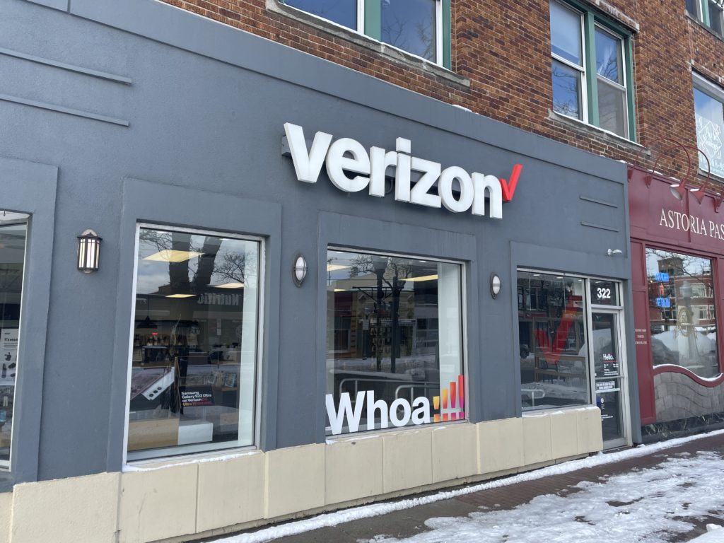 Exterior of Victra Verizon Authorized Retail Store in Royal Oak, MI.