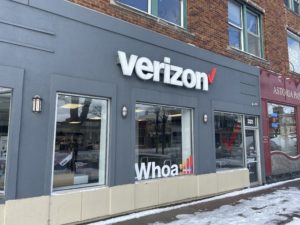 Exterior of Victra Verizon Authorized Retail Store in Royal Oak, MI.
