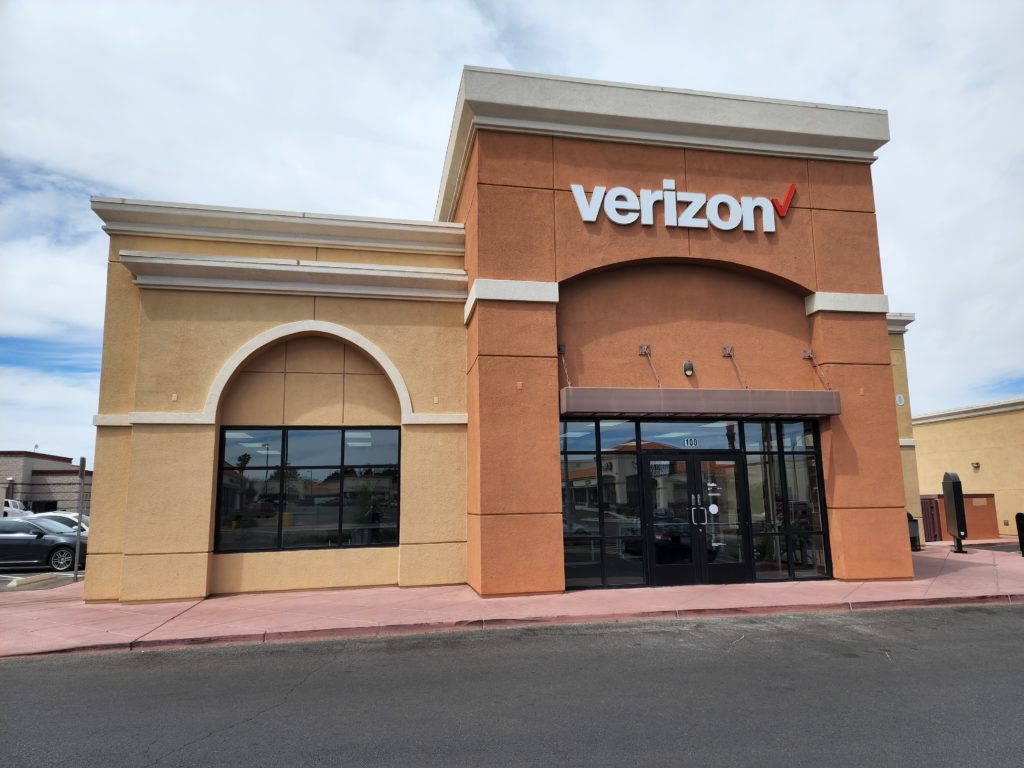 Exterior of Victra Verizon Authorized Retail Store in Henderson Windmill, NV.
