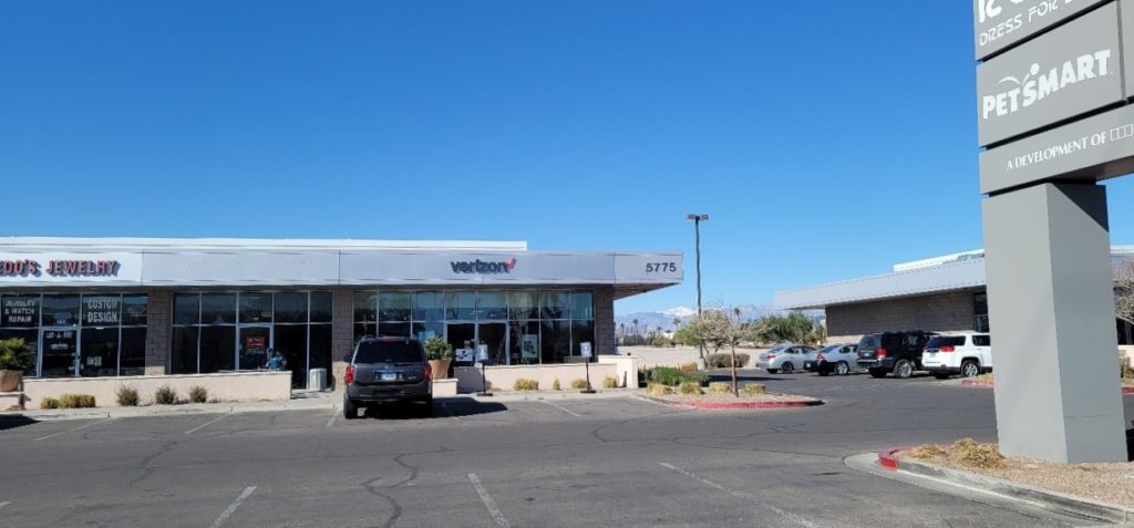 Exterior of Victra Verizon Authorized Retail Store in Las Vegas Eastern, NV.
