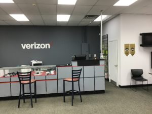 Interior of Victra Verizon Authorized Retail Store in Oregon, OH.