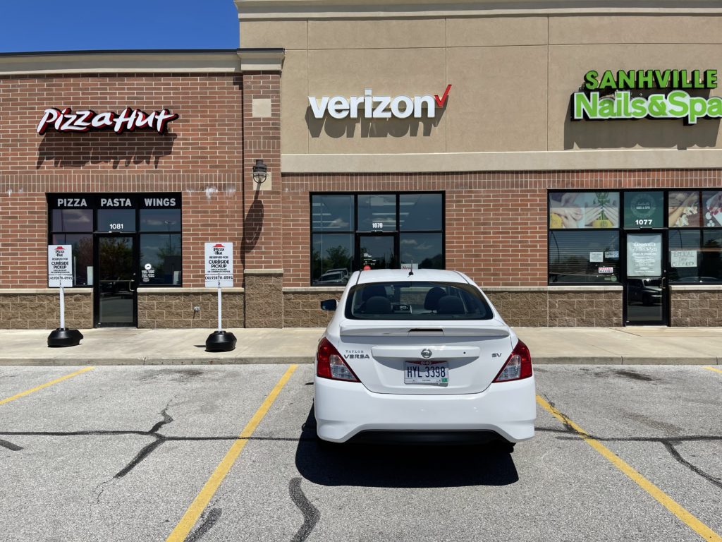 Exterior of Victra Verizon Authorized Retail Store in Waterville, OH.