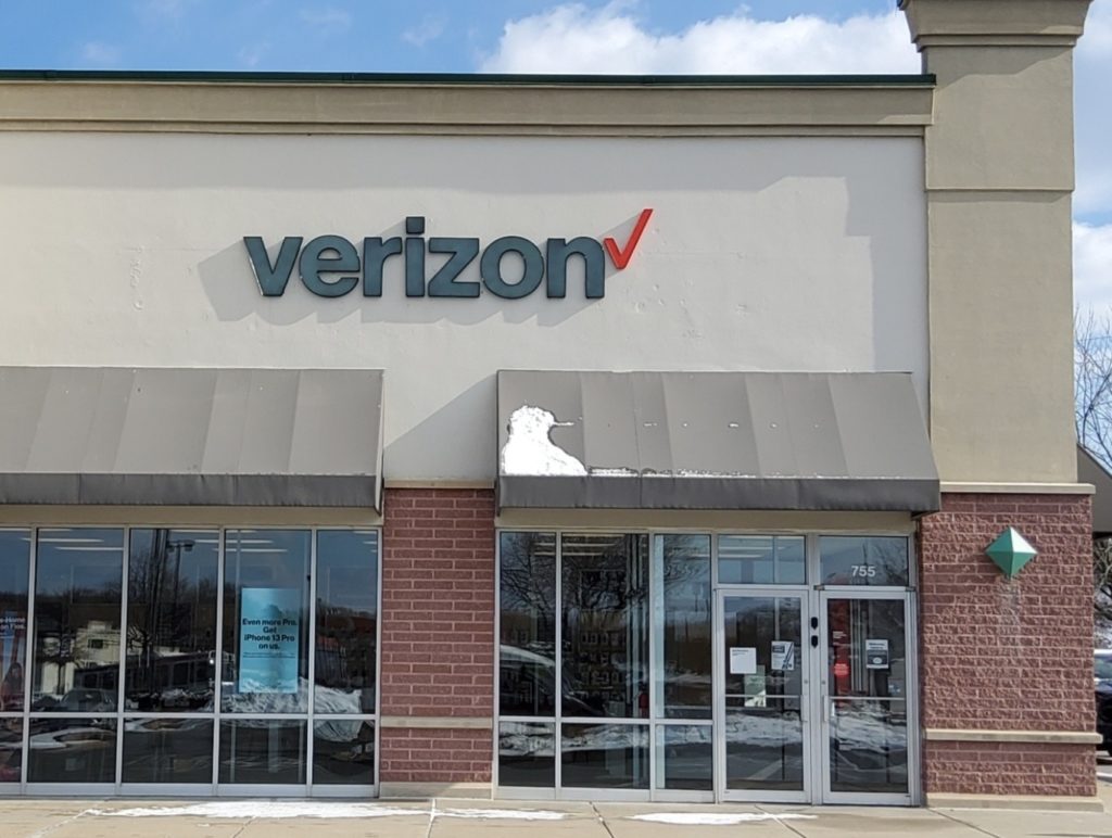 Exterior of Victra Verizon Authorized Retail Store in Phoenixville, PA.