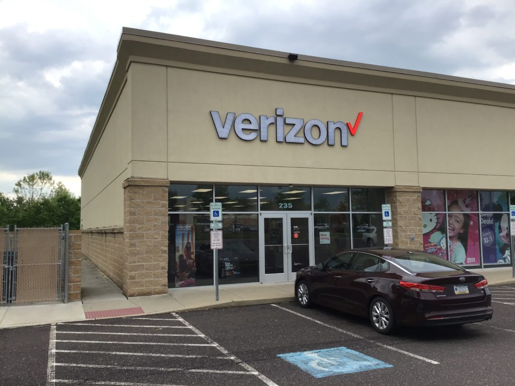 Exterior of Victra Verizon Authorized Retail Store in Pottstown Upland, PA.