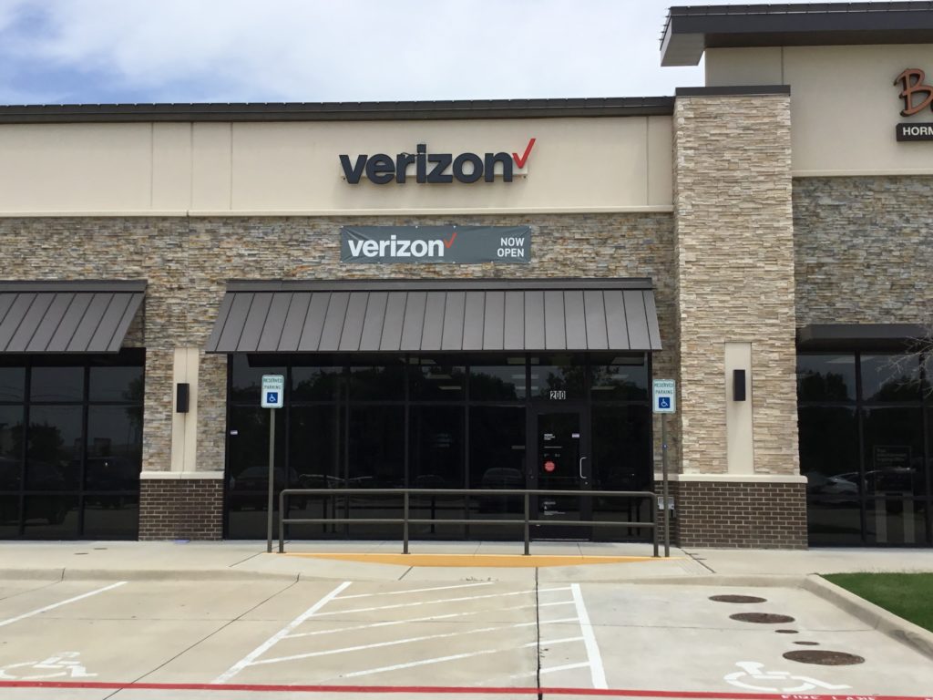 Exterior of Victra Verizon Authorized Retail Store in McKinney, TX.