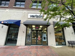 Exterior of Victra Verizon Authorized Retail Store in Baltimore McHenry Row, MD.