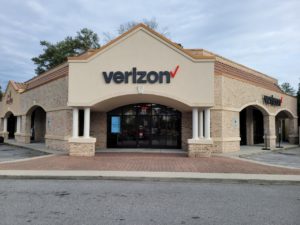 Exterior of Victra Verizon Authorized Retail Store in Greenville, NC.